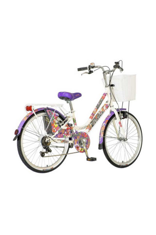 Bicikl gradski Visitor Fashion Malibu belo ljubičasti 24