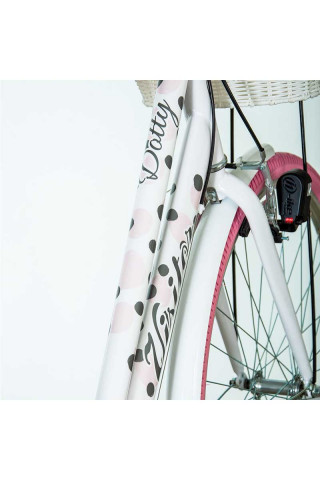 Bicikl gradski Visitor Fashion Dorry belo rozi 17/28