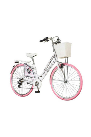 Bicikl gradski Visitor Fashion Dorry belo rozi 17/28