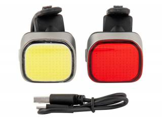 Lampa prednja i zadnja punjiva 140 chips led usb 