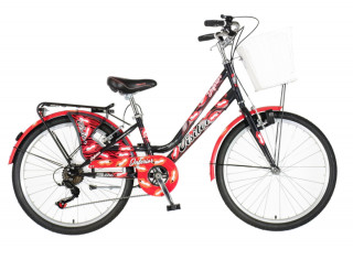 Bicikl Visitor Fashion Inferior 24 crno crveni 