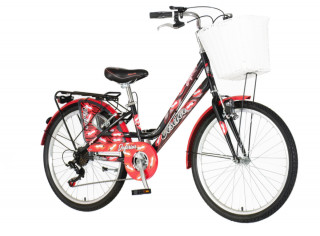 Bicikl Visitor Fashion Inferior 24 crno crveni 