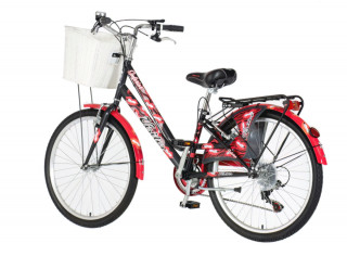 Bicikl Visitor Fashion Inferior 24 crno crveni 