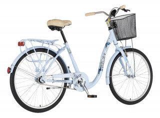 Bicikl gradski FASHION VISITOR BUTTERFLY 26 ALU 17 V-BRAKE KONTRA QUANDA PLAVI 
