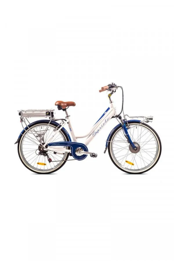 Bicikl Capriolo Classic e-bike belo-plavi 