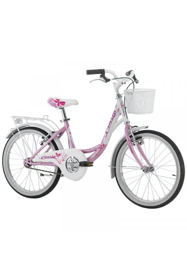 Bicikl gradski Cinzia Liberty Girl single speed 20 pink/bela 