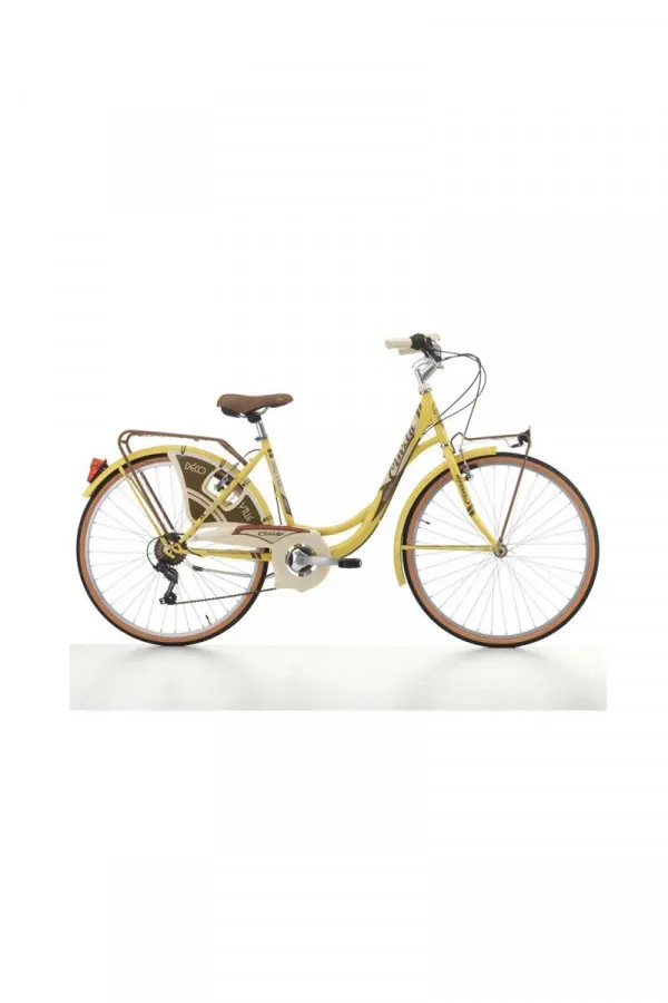 Gradski bicikl Decoville Lady žuti 26