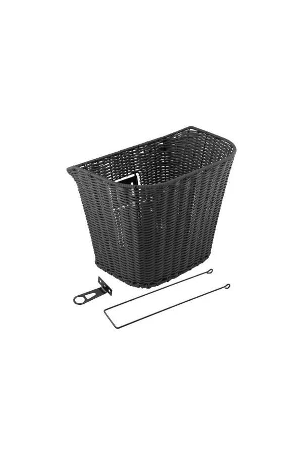 Korpa ratan pletena Fashion crna 