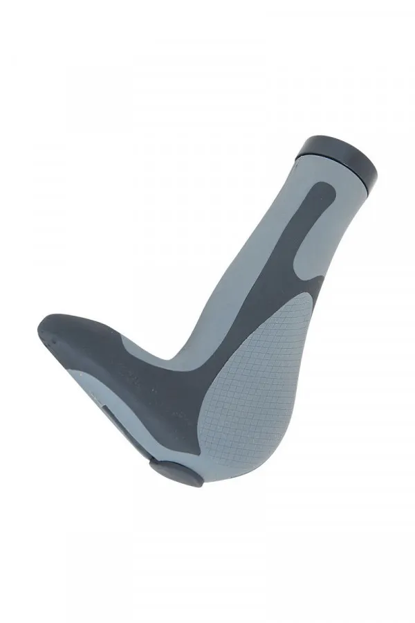 Ručke volana sa integrisanim rogovima sivo crne  treking 