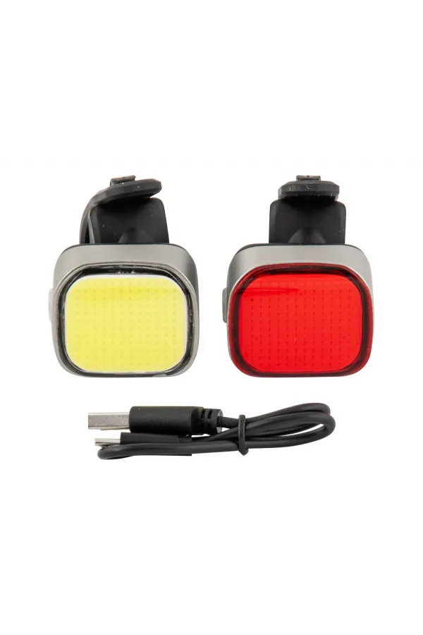 Lampa prednja i zadnja punjiva 140 chips led usb 