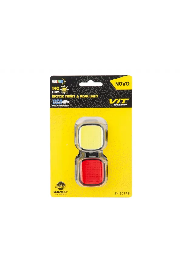 Lampa prednja i zadnja punjiva 140 chips led usb 