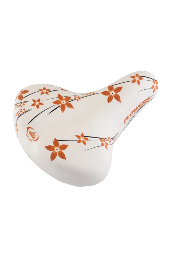 Sedlo happy flowers city komfort sa oprugama krem med boja (art.cr 061) 