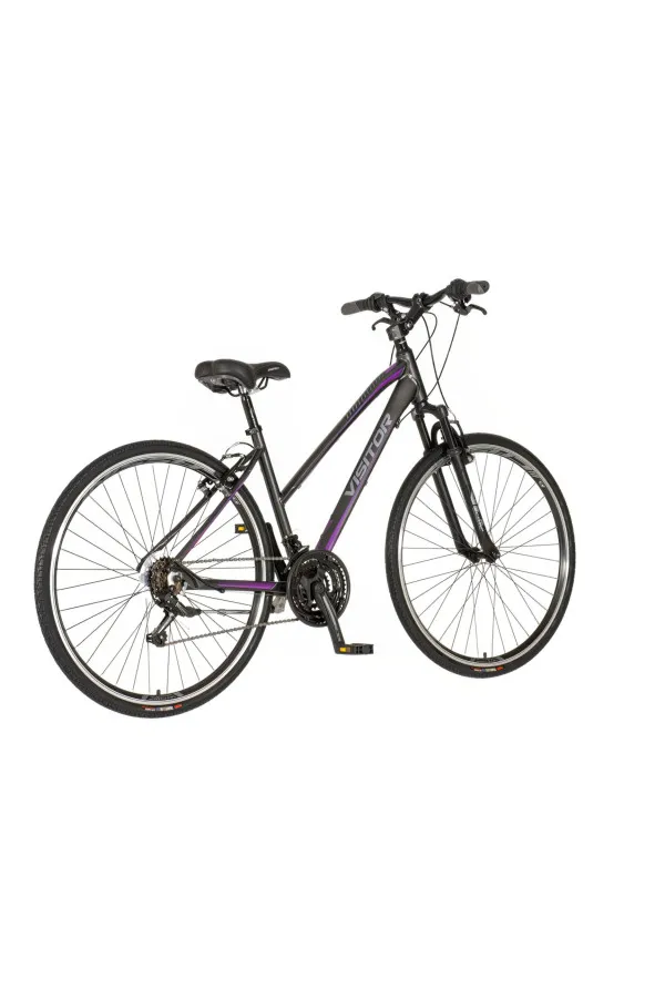 Bicikl Visitor Terra lady 28 crno ljubičasti 