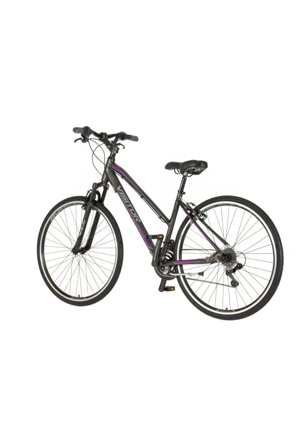 Bicikl Visitor Terra lady 28 crno ljubičasti 