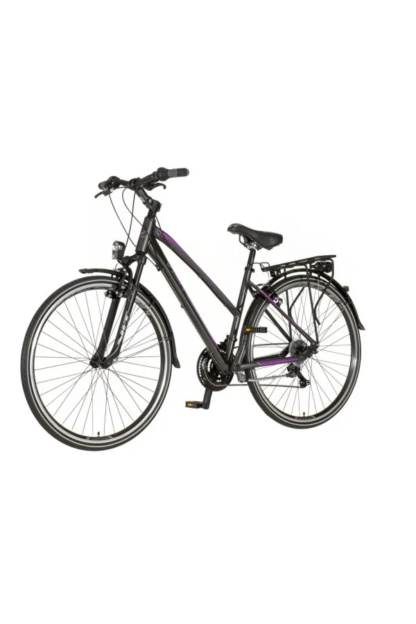 Bicikl Visitor Terra lady 28 crno ljubičasti 