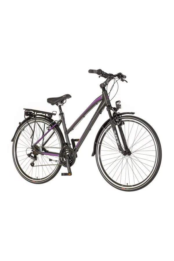 Bicikl Visitor Terra lady 28 crno ljubičasti 