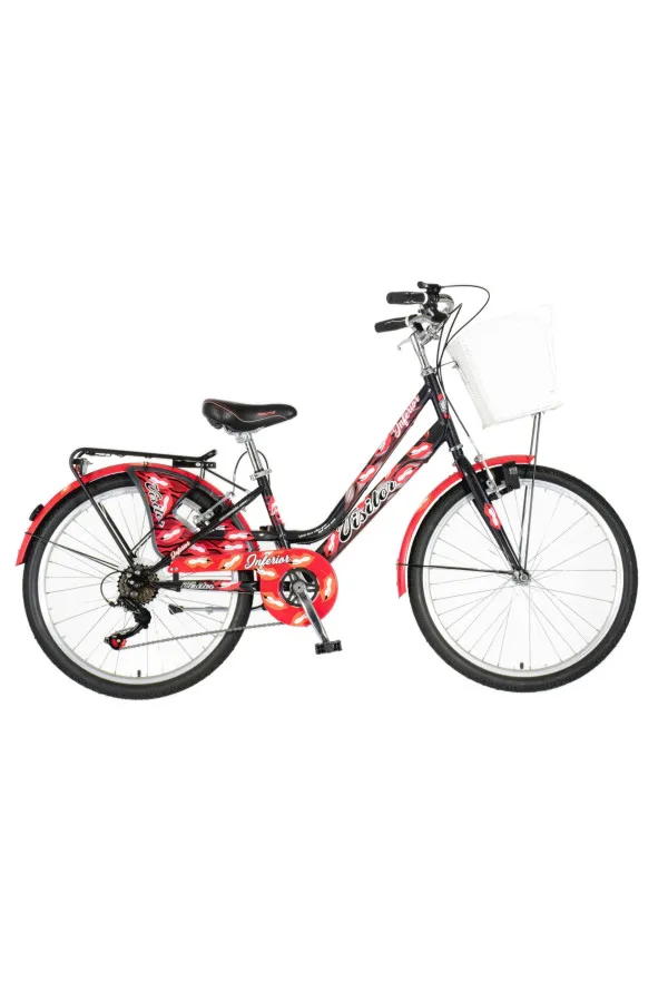 Bicikl Visitor Fashion Inferior 24 crno crveni 
