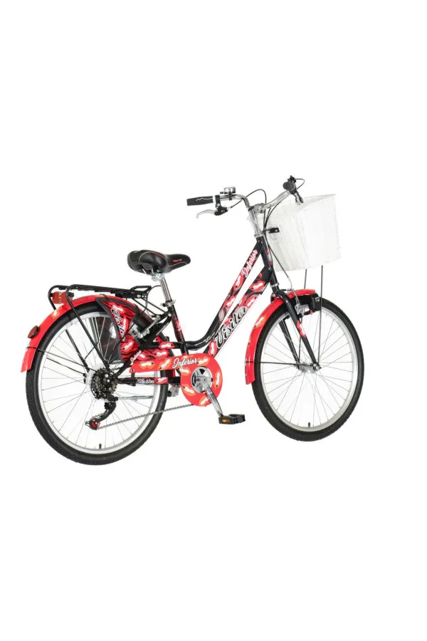 Bicikl Visitor Fashion Inferior 24 crno crveni 