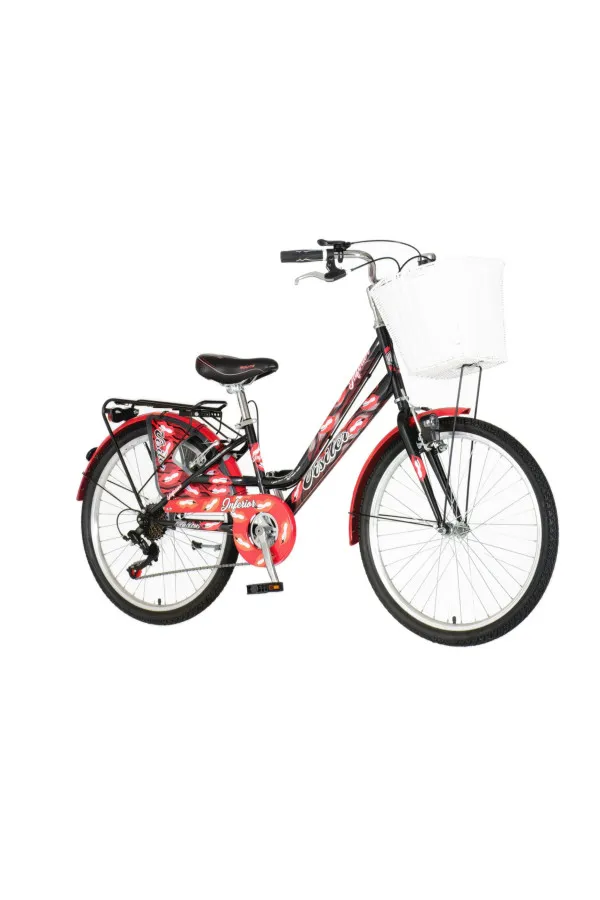 Bicikl Visitor Fashion Inferior 24 crno crveni 