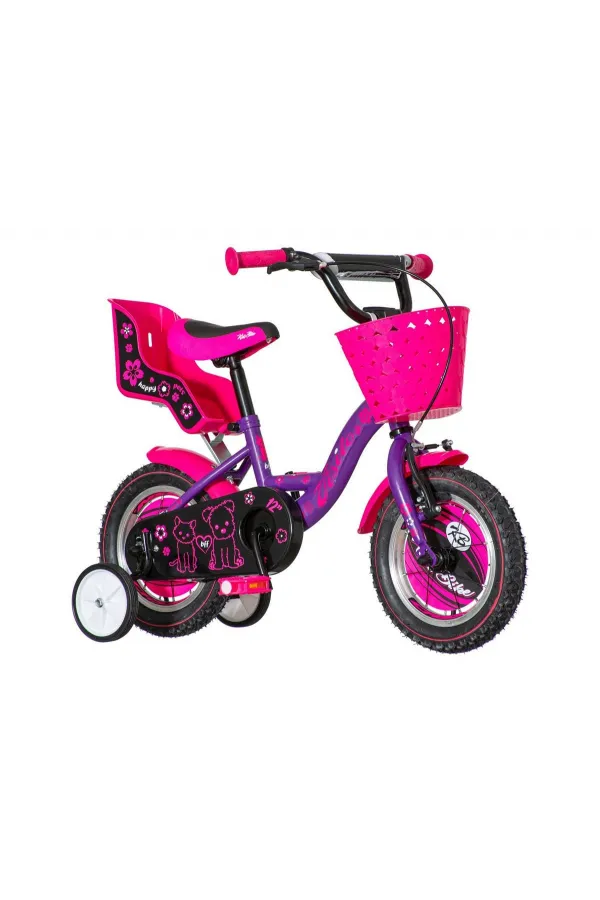 Bicikl dečiji VISITOR LILOO 12 TV CELIK 8 LJUBICASTA 