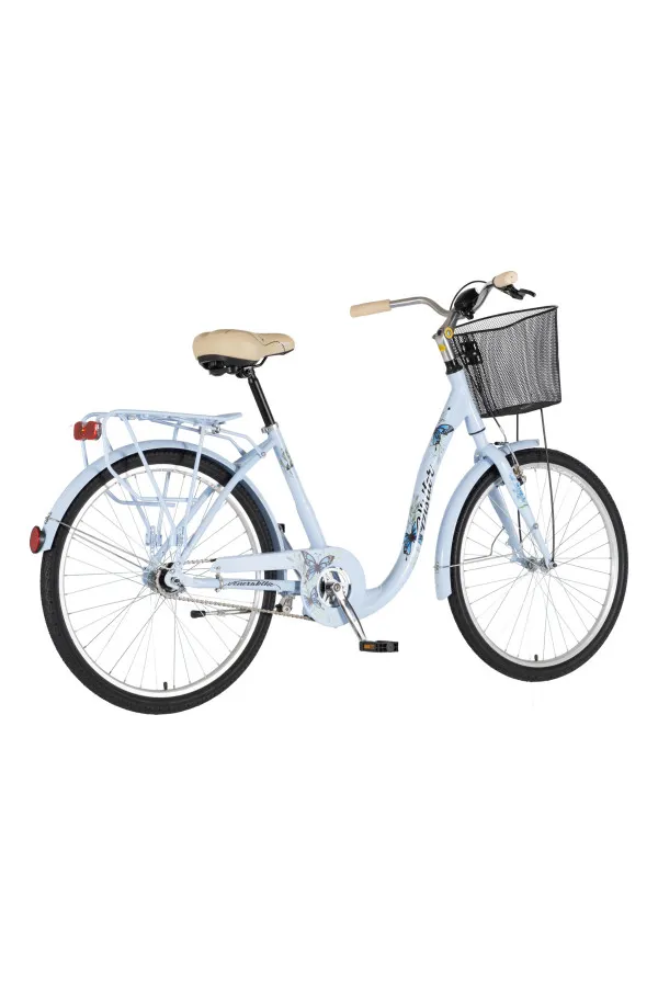 Bicikl gradski FASHION VISITOR BUTTERFLY 26 ALU 17 V-BRAKE KONTRA QUANDA PLAVI 