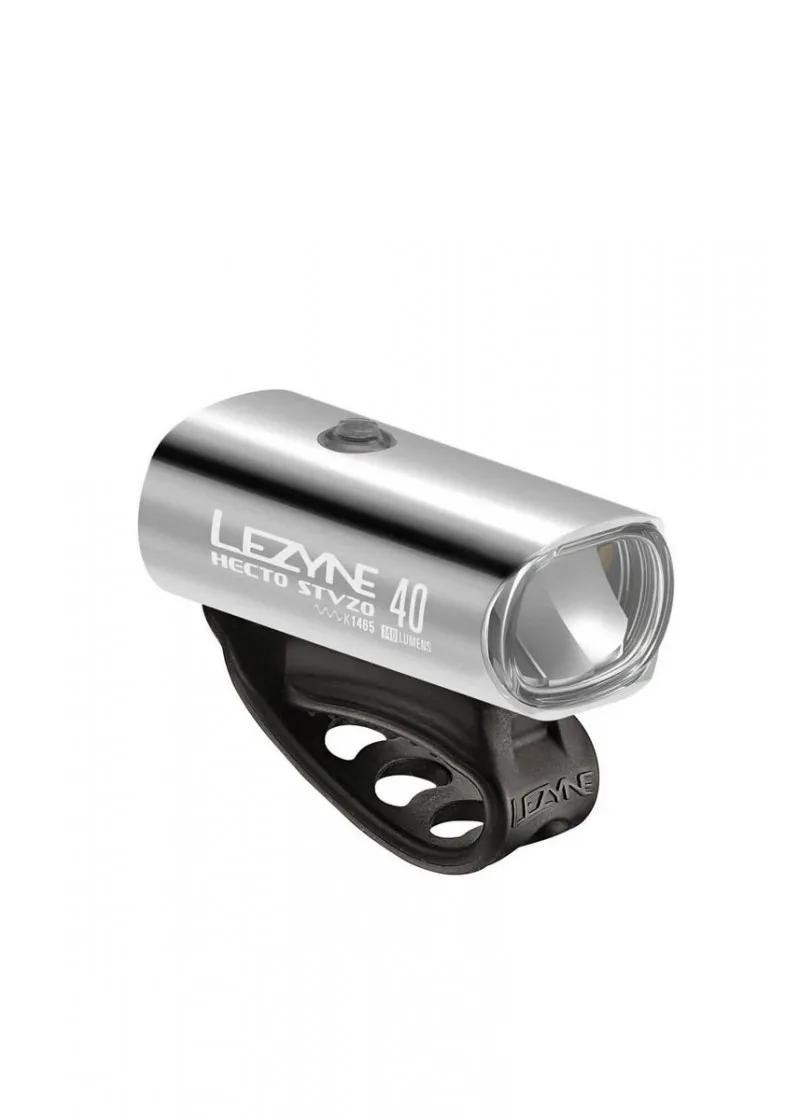 Svetlo prednje Lezyne Hecto Drive STVZO 40 silver/hi gloss 