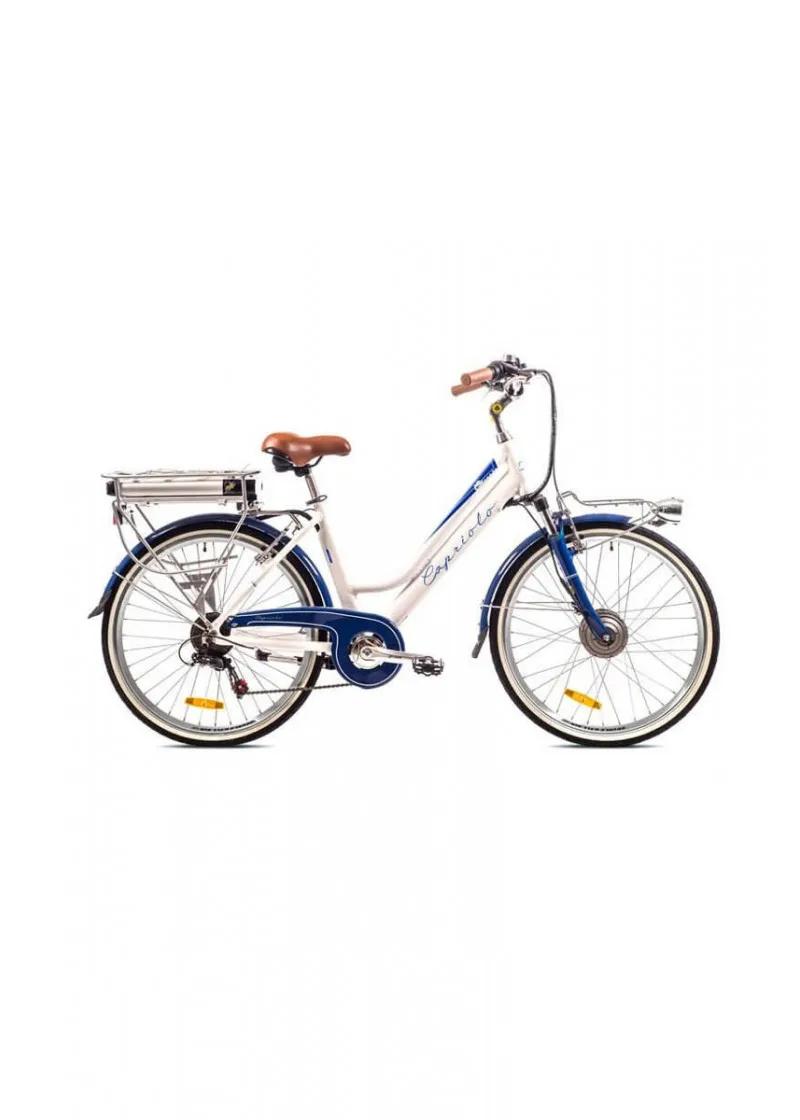 Bicikl Capriolo Classic e-bike belo-plavi 