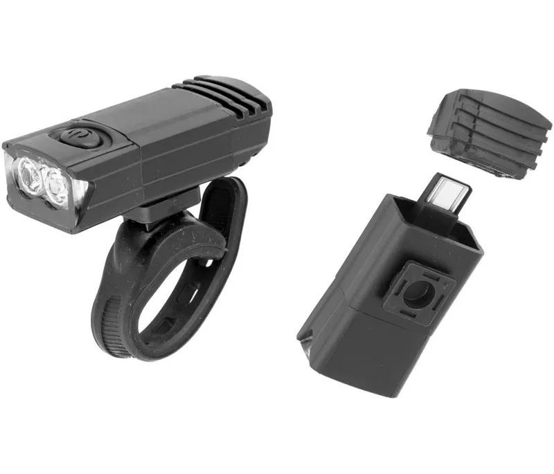 Prednje svetlo na volan sa punjivom baterijom na usb crno 