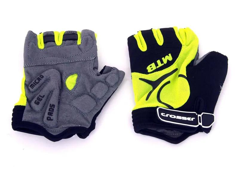 RUKAVICE CROSSER CG-501 SHORT FINGER BLACK/GREEN 