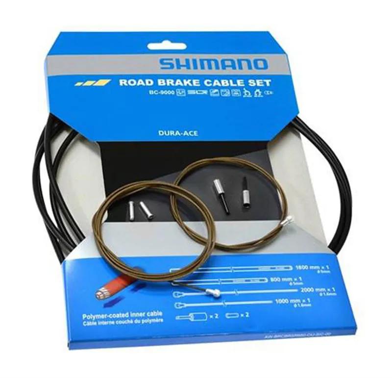 BUŽIR I SAJLA KOCNICE SHIMANO ROAD BC-9000, INNER CABLE 1000/2000MM INNOX POLYMER COATED, OUTER CASI 