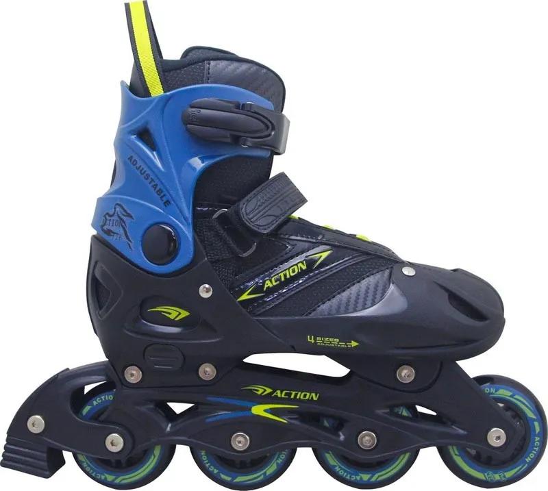 Roleri Action PW126B-C crno-plavi N PVC ABEC5 PU tockici 