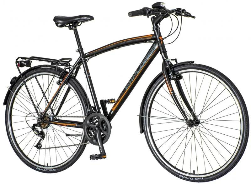 Bicikl treking Quest Explorer crno narandzasto sivi 28/21 