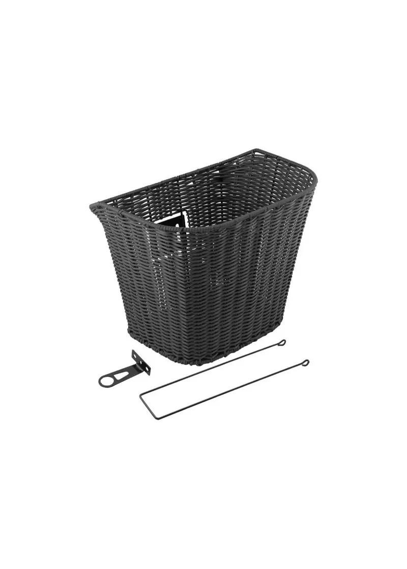 Korpa ratan pletena Fashion crna 