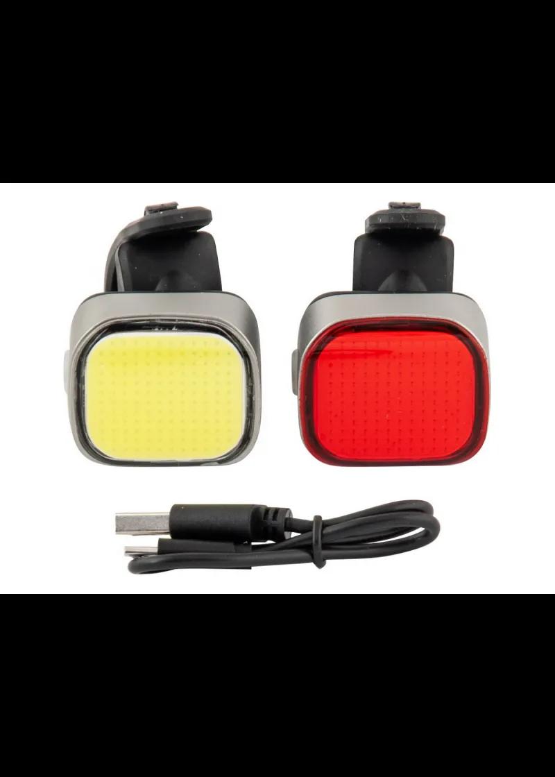 Lampa prednja i zadnja punjiva 140 chips led usb 