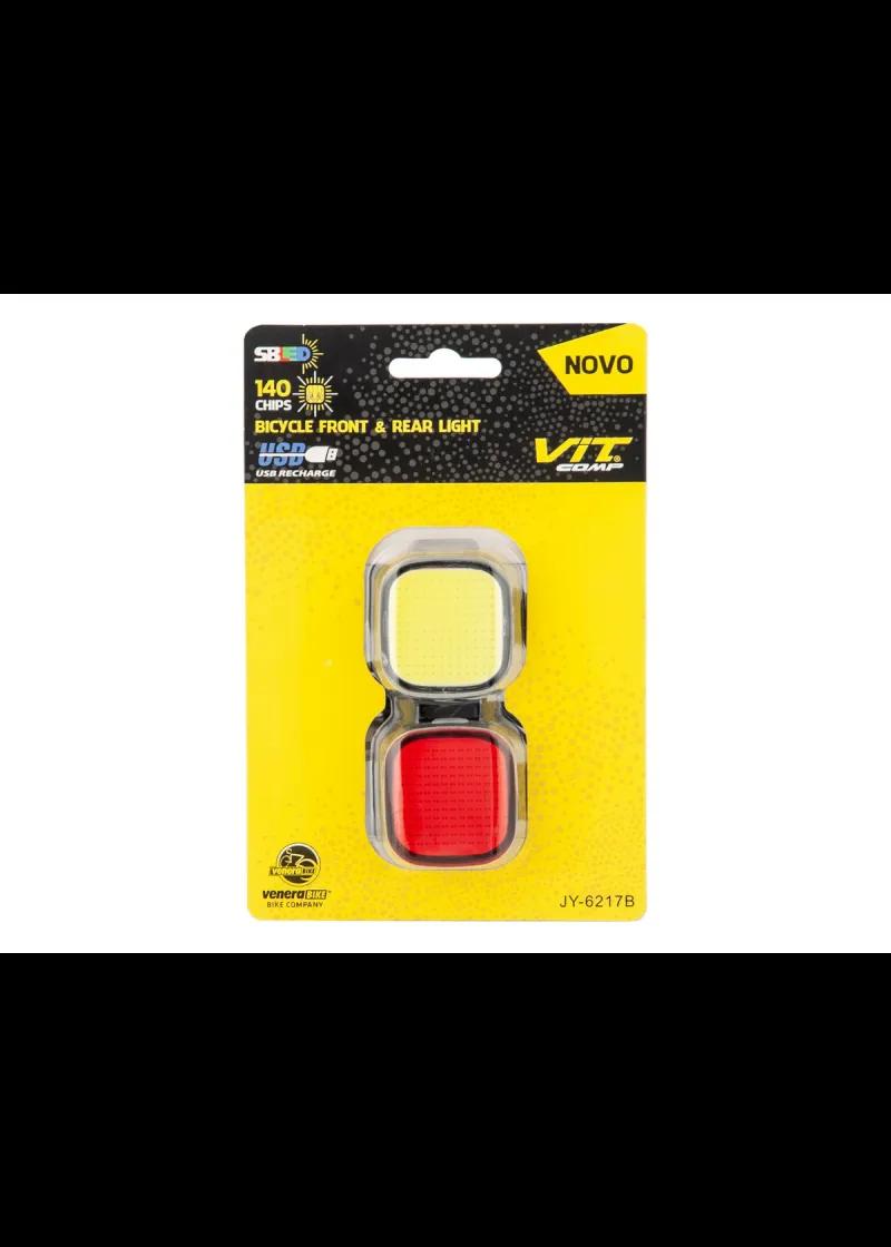 Lampa prednja i zadnja punjiva 140 chips led usb 