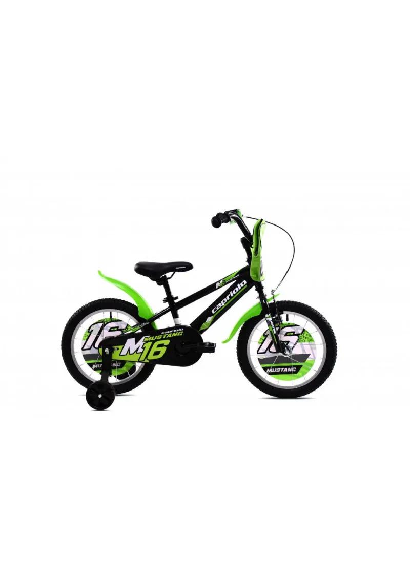 Dečiji bicikl Capriolo Mustang crno lime 16 
