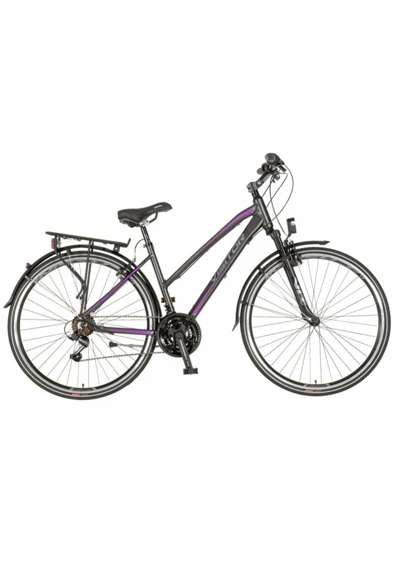 Bicikl Visitor Terra lady 28 crno ljubičasti 