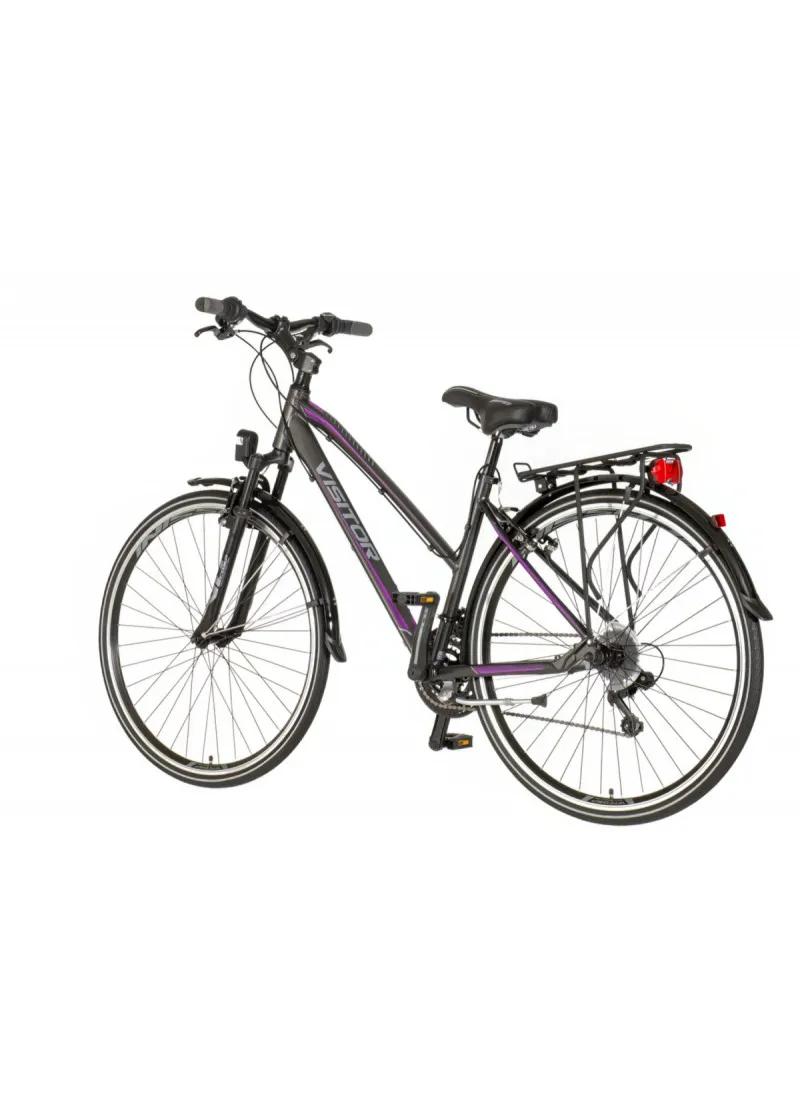 Bicikl Visitor Terra lady 28 crno ljubičasti 