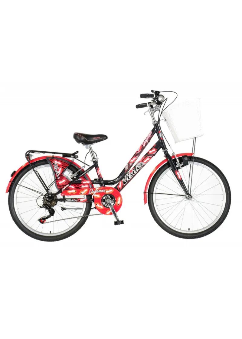 Bicikl Visitor Fashion Inferior 24 crno crveni 
