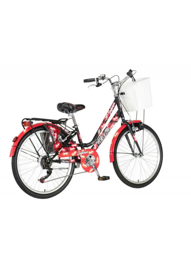 Bicikl Visitor Fashion Inferior 24 crno crveni 