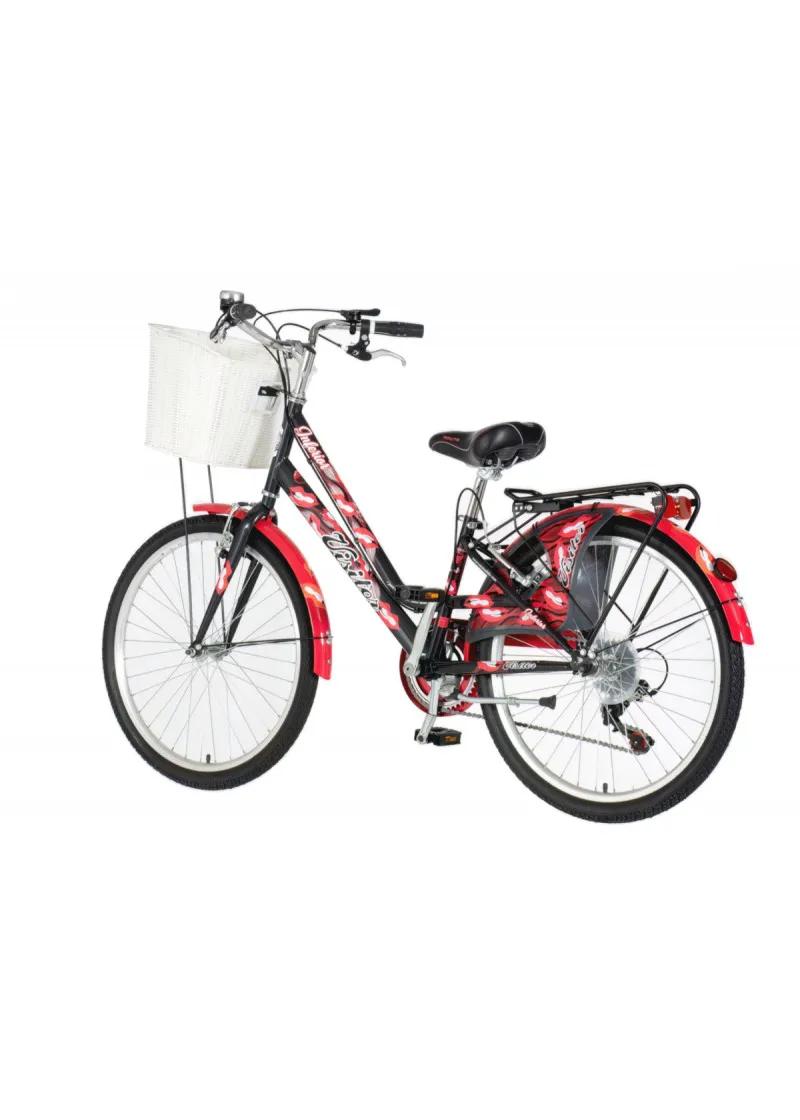 Bicikl Visitor Fashion Inferior 24 crno crveni 