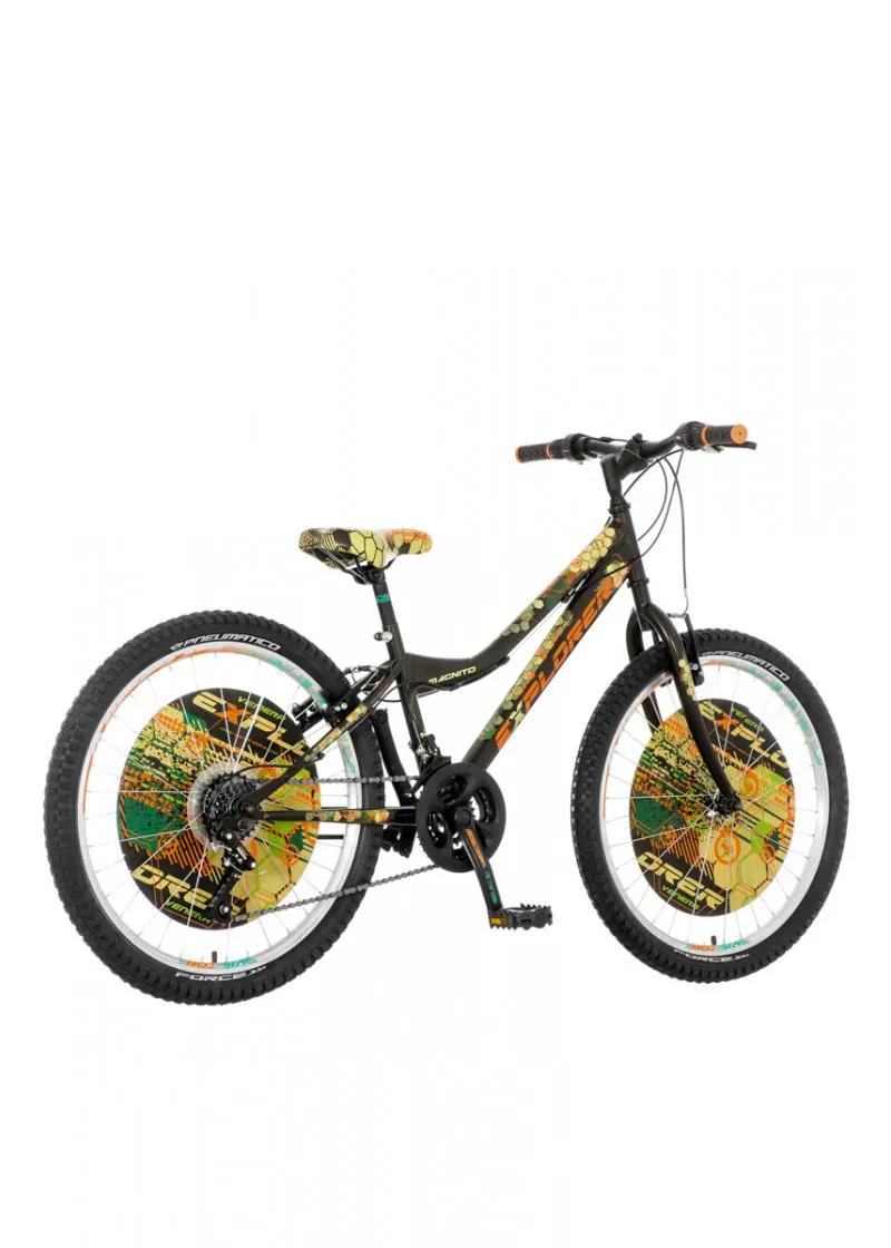 Dečiji bicikl Explorer Magnito crno zeleni 24
